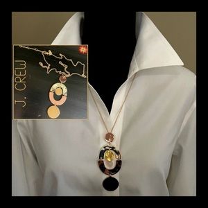 J.CREW LONG TRI-COLOR NECKLACE